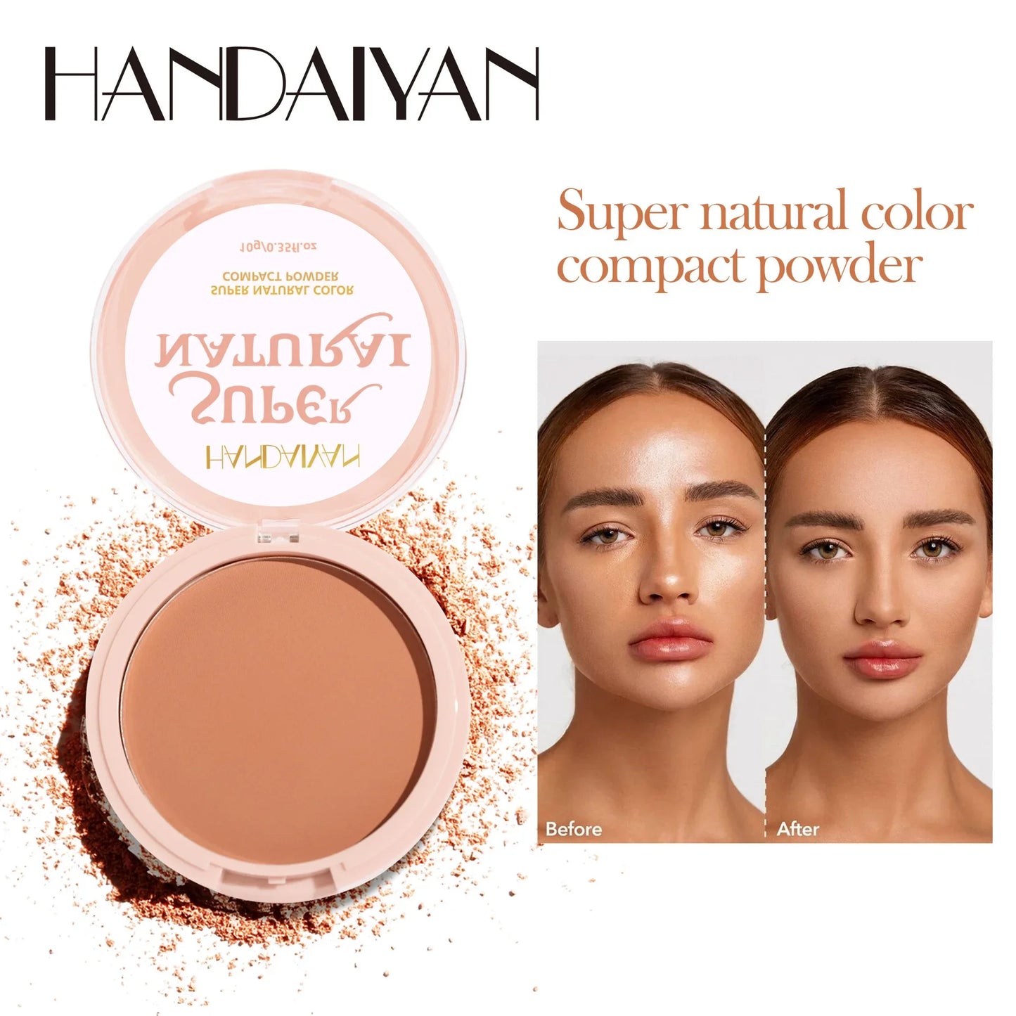 Waterproof Oil Control 24 Hour Natural Setting Powder Foundation