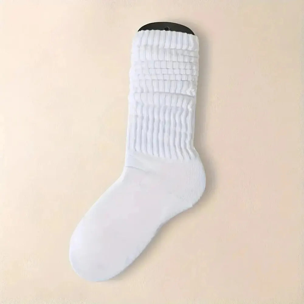 3 Pairs Pleated Mid Length Socks