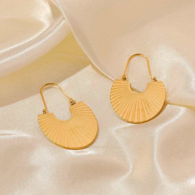 Stainless Steel Metal Drop Earrings For Women