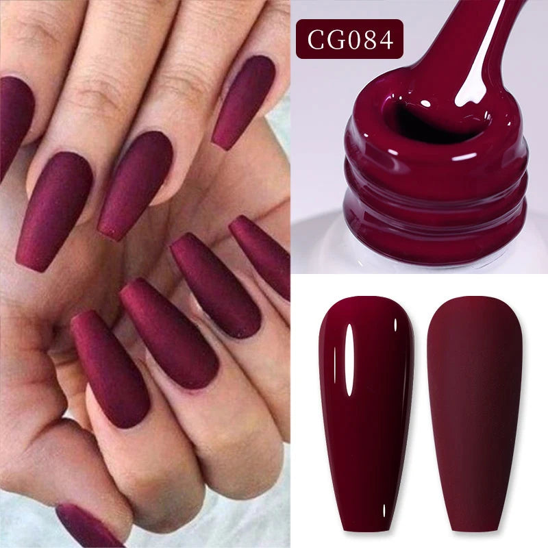 Magnetic Gel Nail Polish Wine Red Series