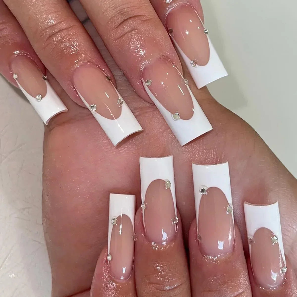 24Pcs Long Square False Nails