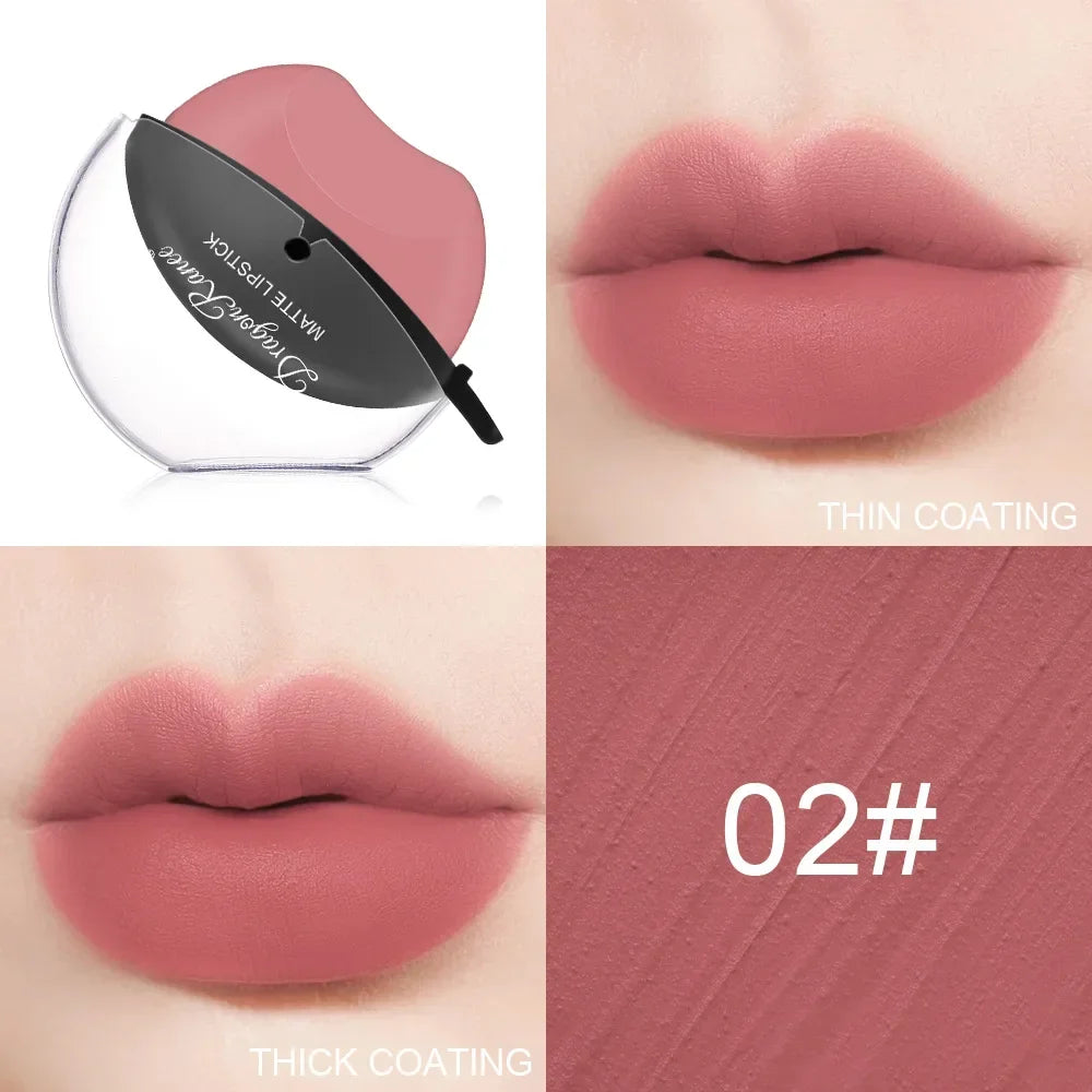 Moisturizing Matte Lipstick -Lip gloss Waterproof non-stick cup