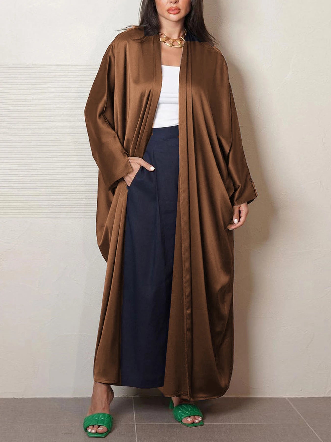 Shining Abaya Batwing Sleeve