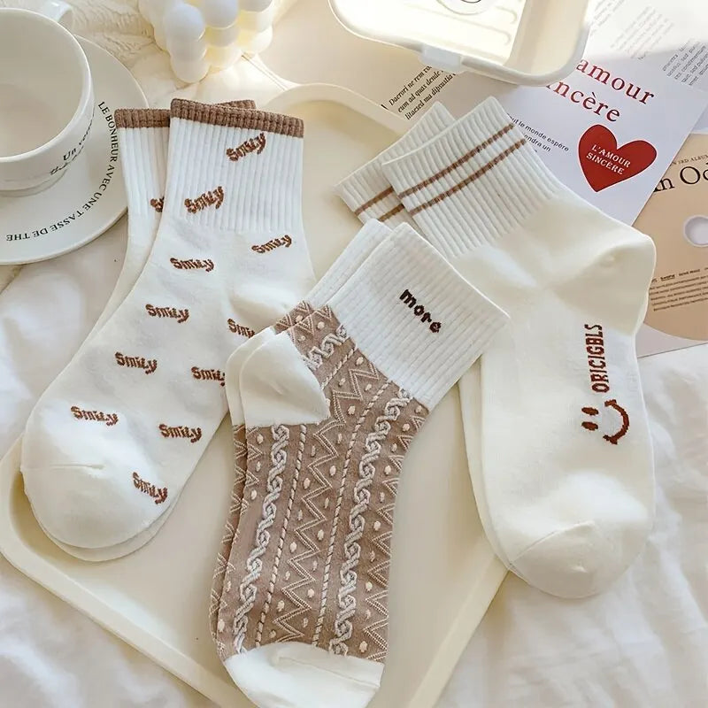 5 Pairs Women's Cute   Socks