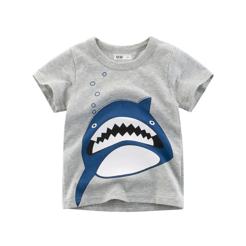 Kids 3D Shark T-Shirt  Short Sleeve