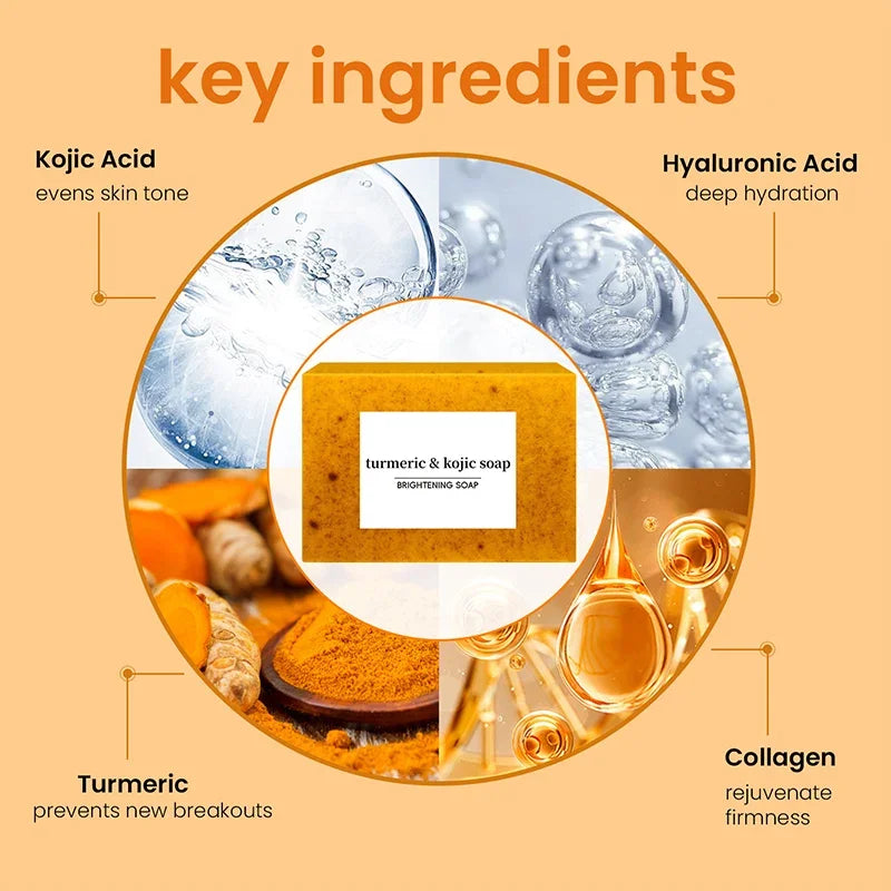 Turmeric Hand Made Soap Lemon,Acid  100g