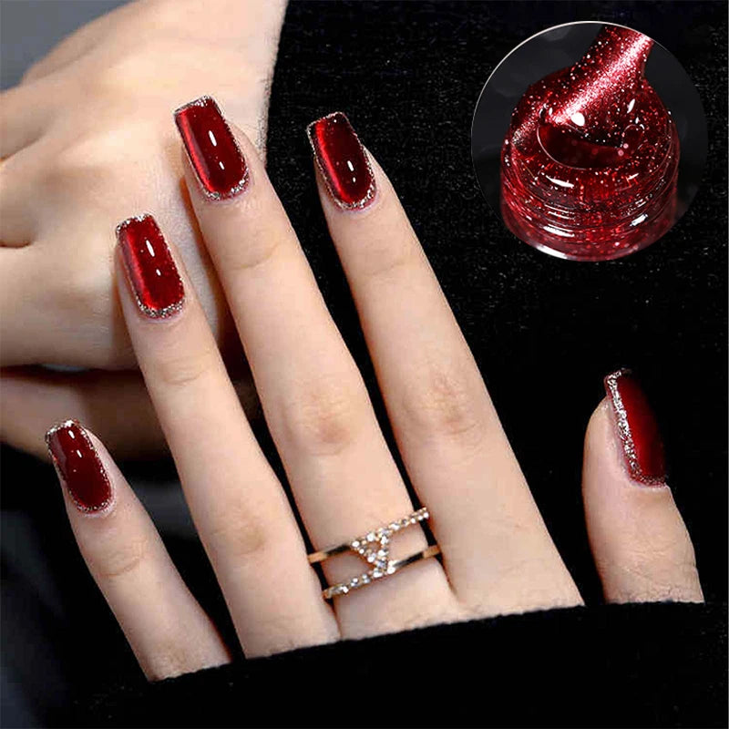 Magnetic Gel Nail Polish Wine Red Series