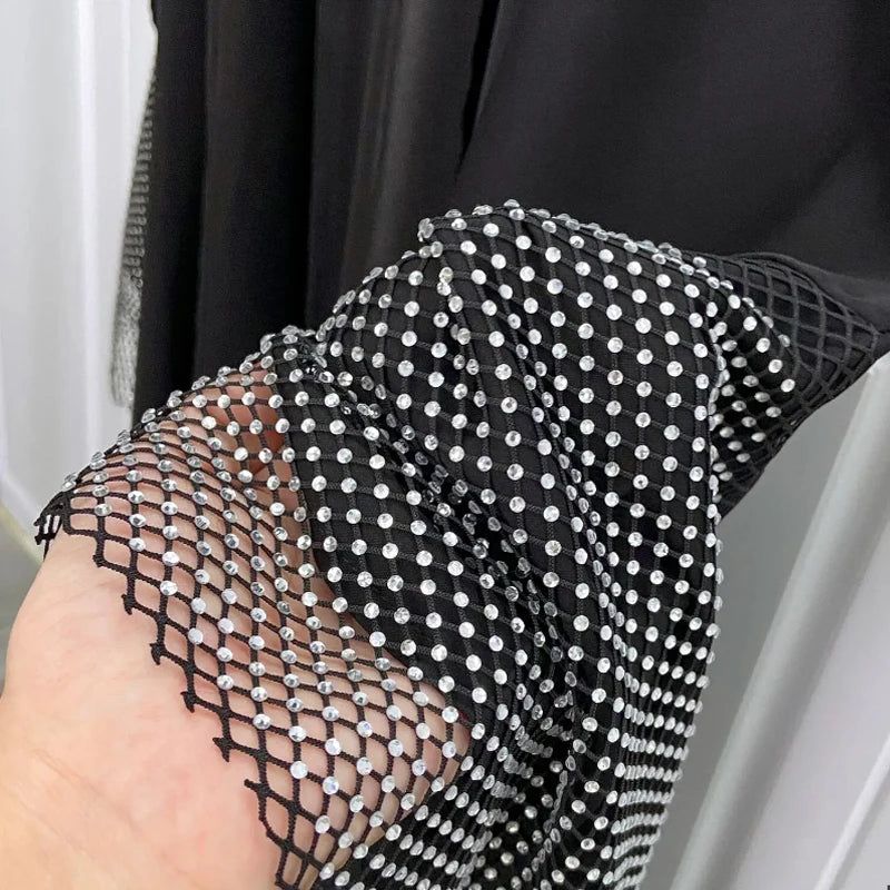 Trendy Abaya Net Sleeve