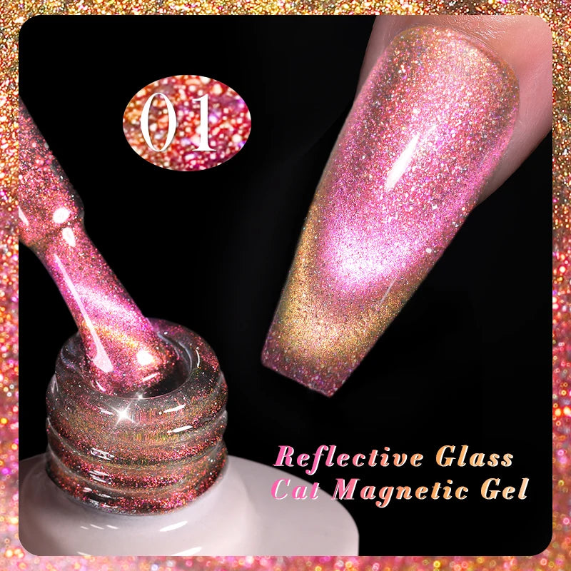 Double Light Gel Nail Polish Rainbow Glass