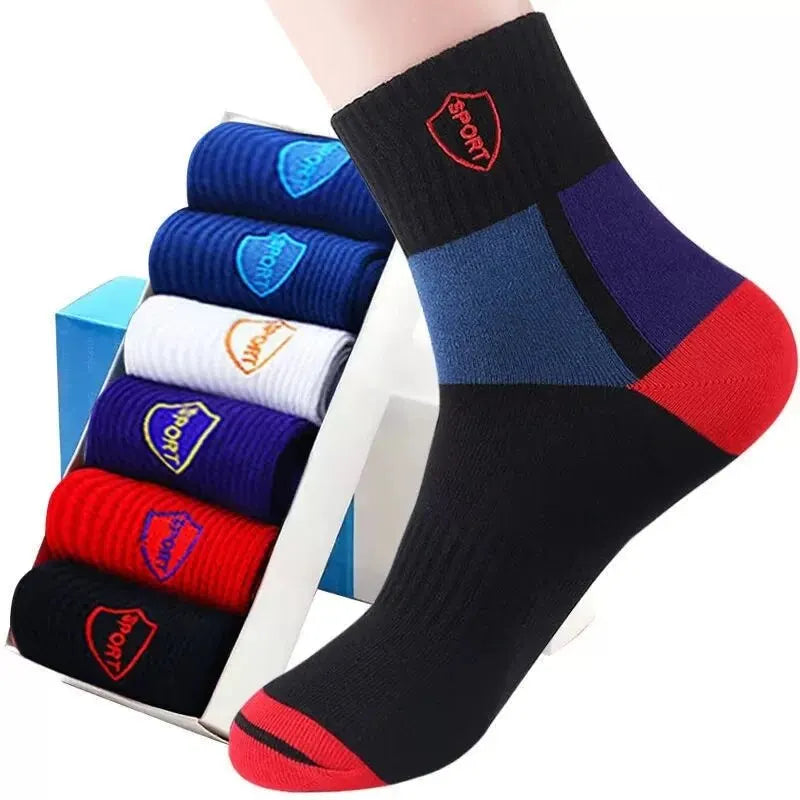 5Pairs Breathable Cotton Sports  Socks