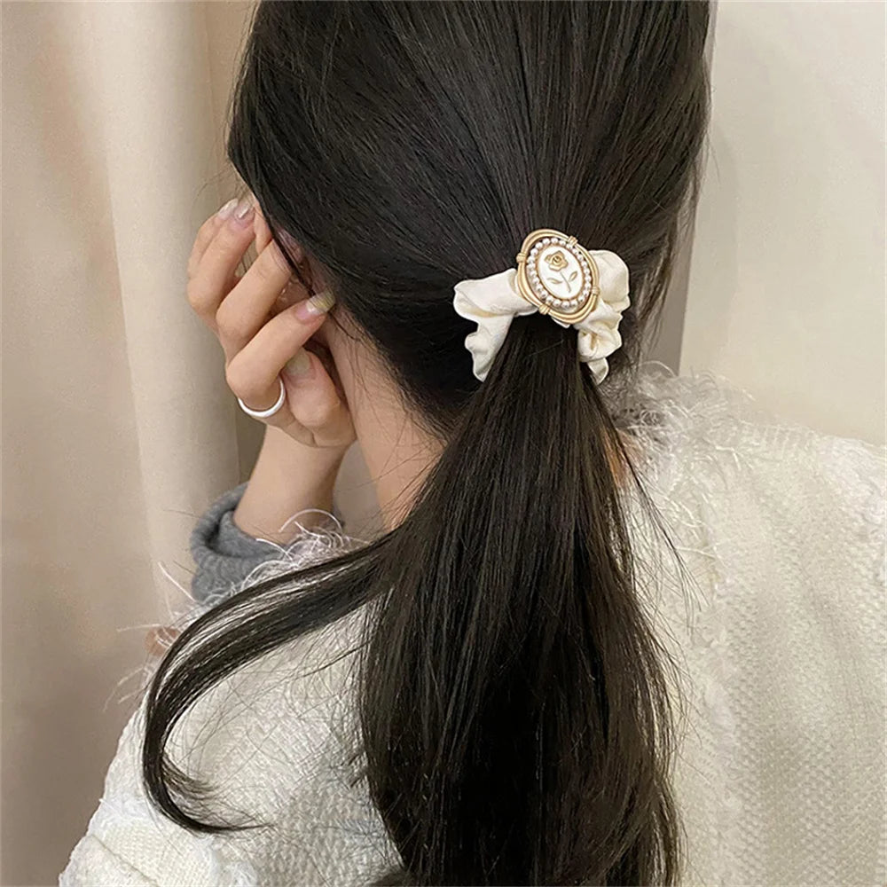 Luxury Brand Design Camellia Hair Tie