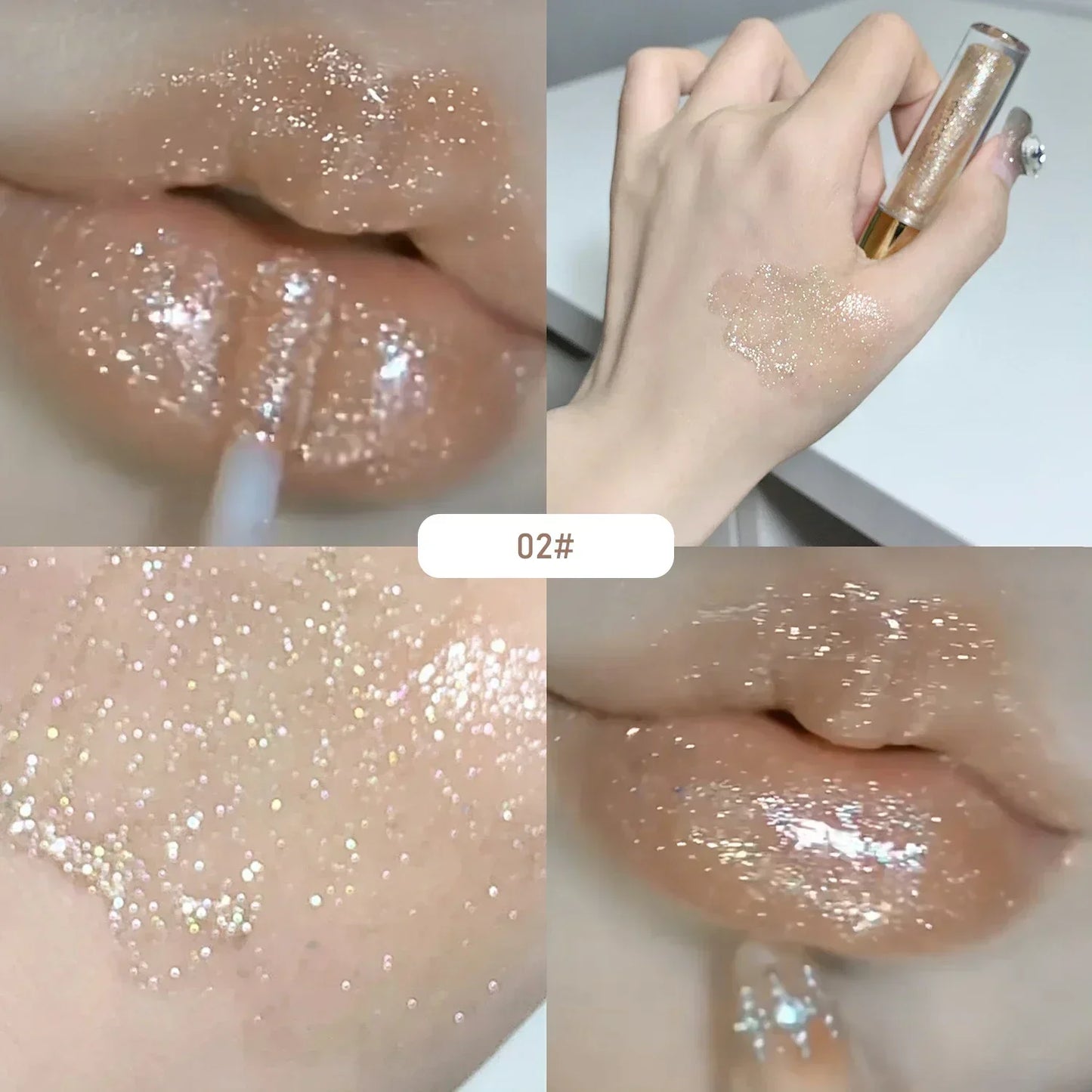 Mirror Pearl Glitter Lip Oil Moisturizing