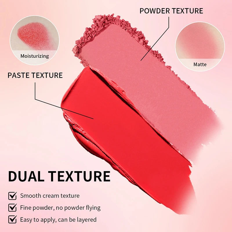 Creme & Powder Blush Long Wearing Matte Moisturizing