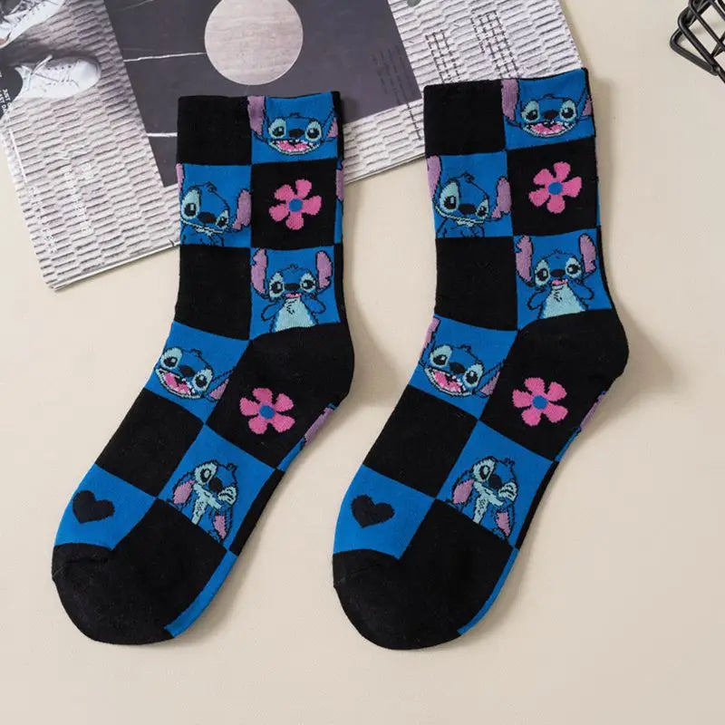 New Disney Anime Cartoon Kawaii Stitch socks