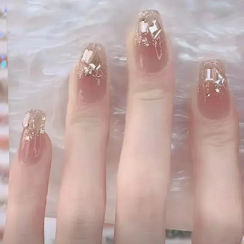 24Pcs Pearl Fake Nails