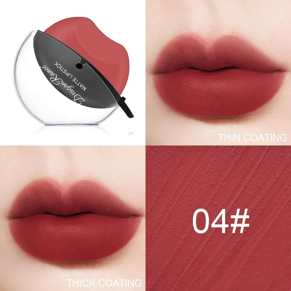 Moisturizing Matte Lipstick -Lip gloss Waterproof non-stick cup