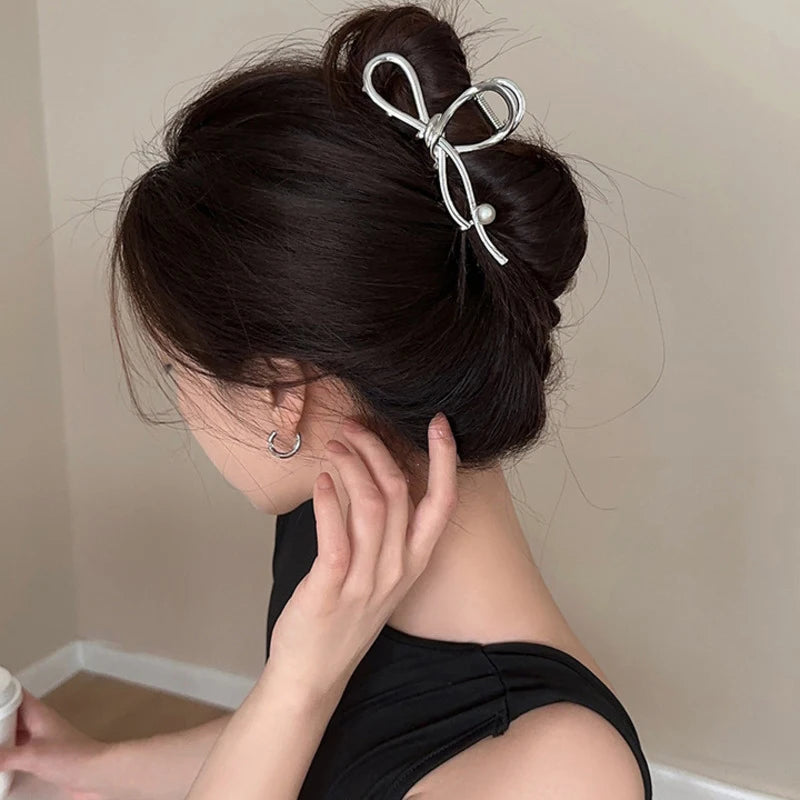 Vintage Ribbon Bow Hair Claws