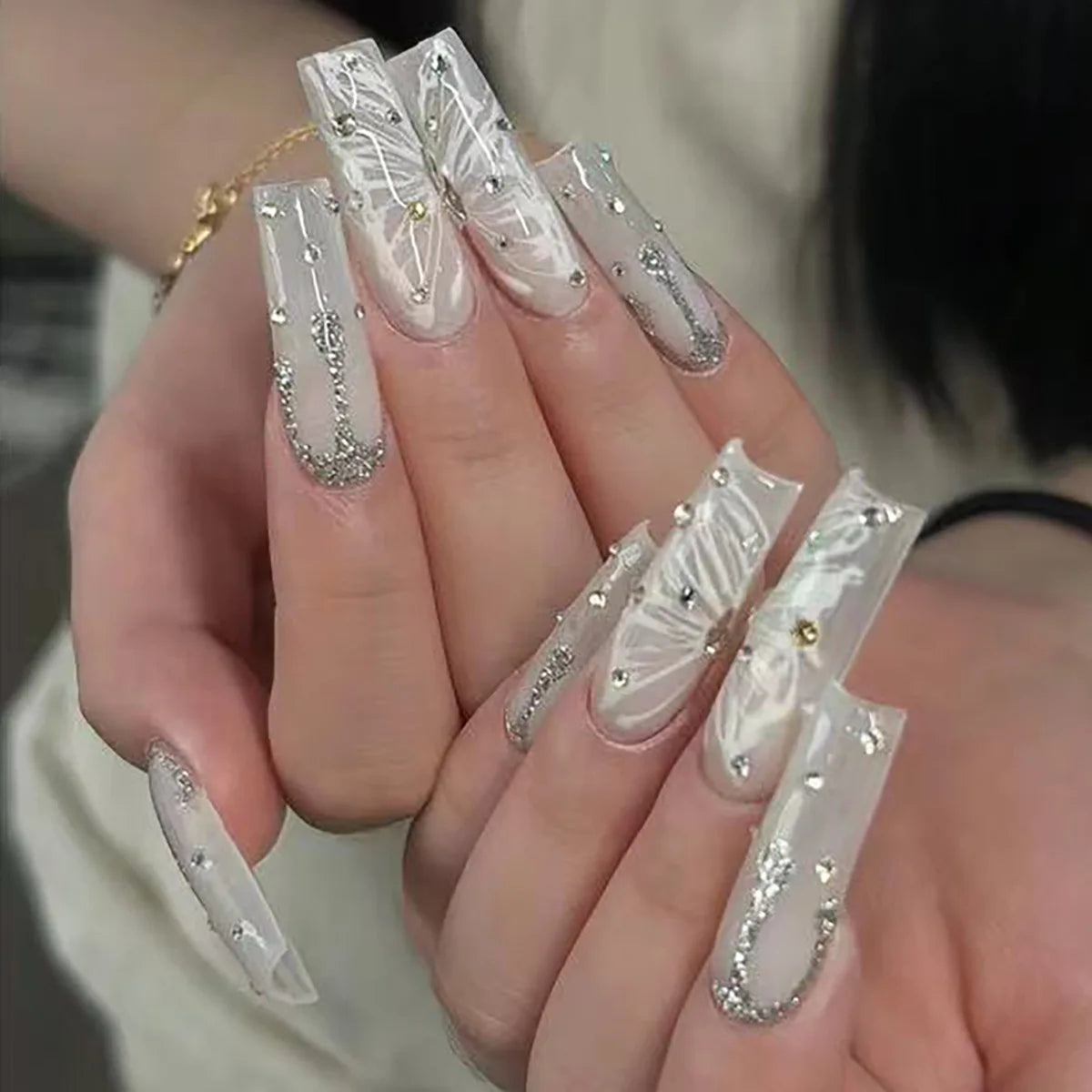 24Pcs Long Ballet False Nails