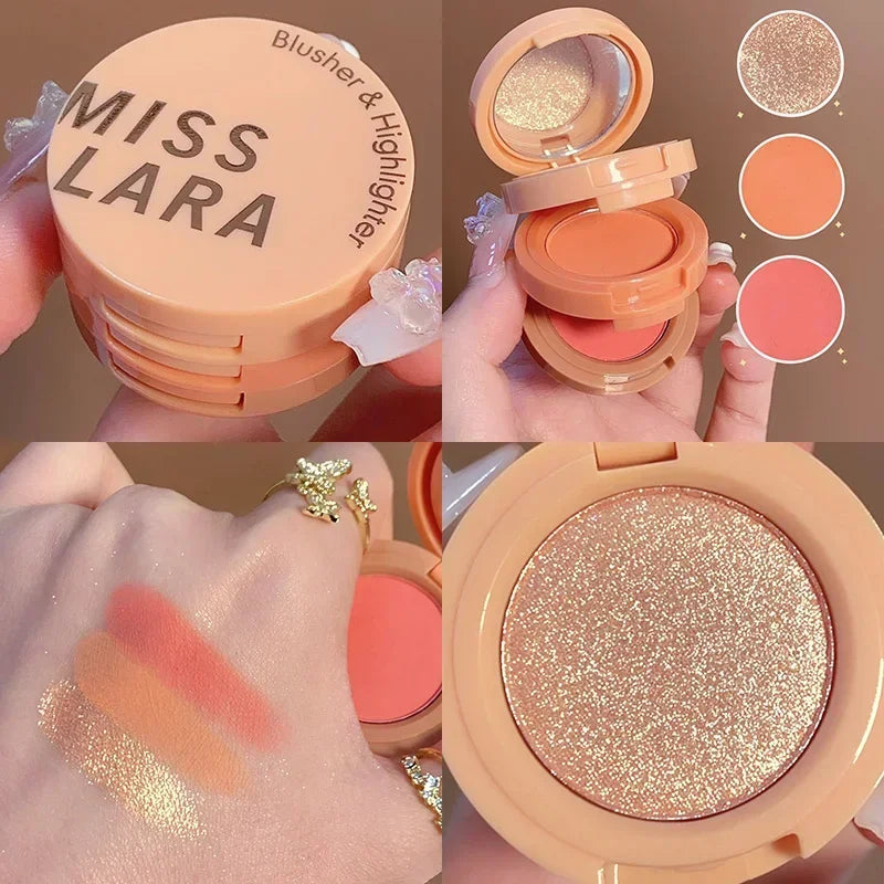 3 In 1 Matte Highlighter Blush Palette