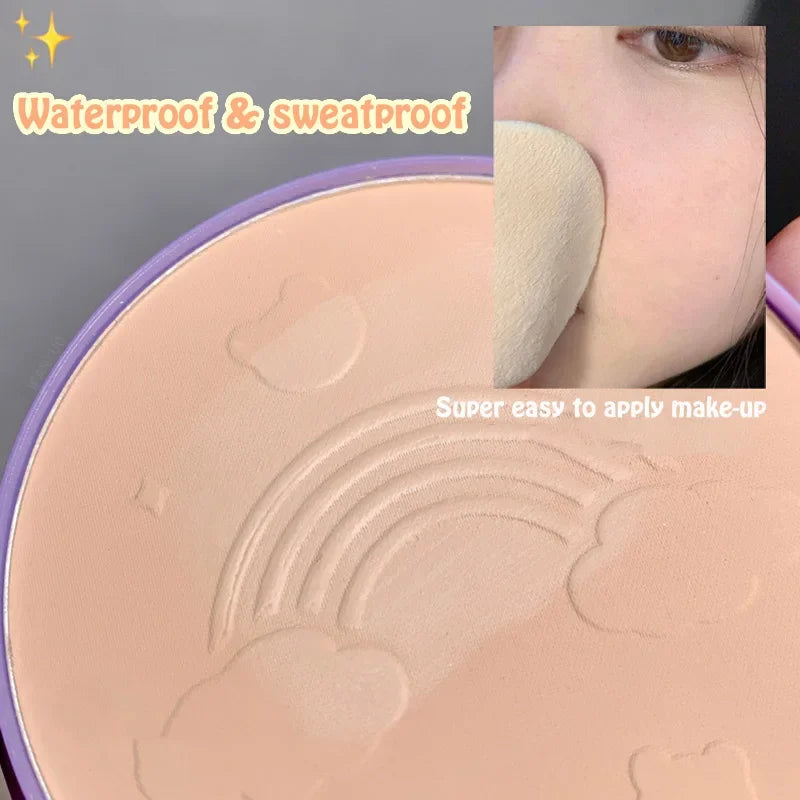 Natural Oil-control Matte Setting Powder Brightening Concealer Pressed Powder