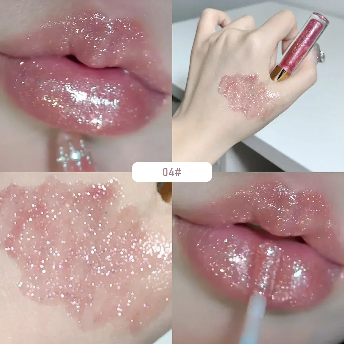 Mirror Pearl Glitter Lip Oil Moisturizing