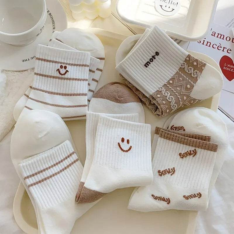 5 Pairs Women's Cute   Socks