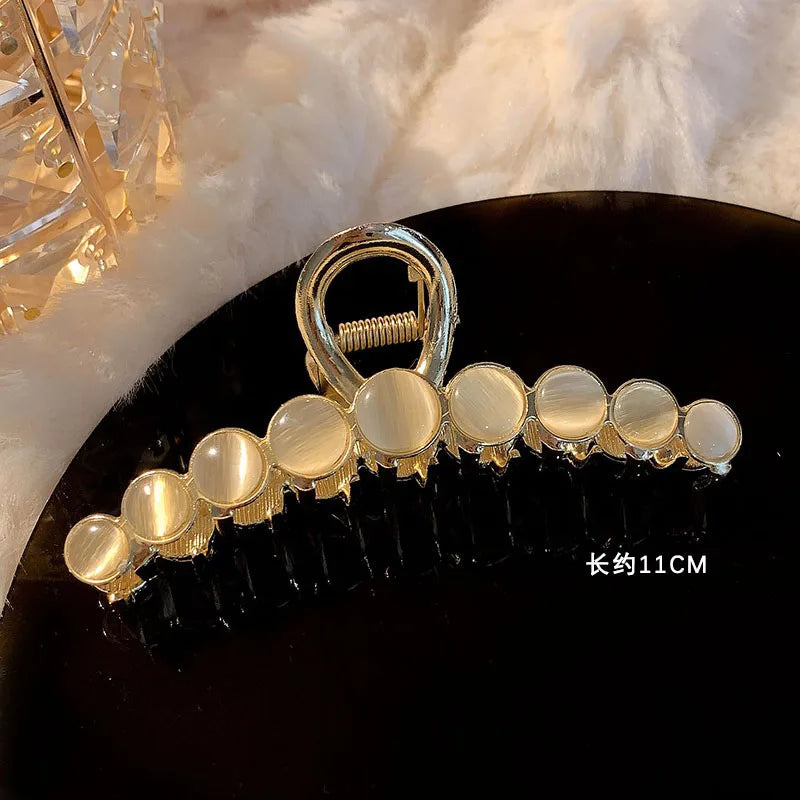 Metal Gold Pearl Hair Clips