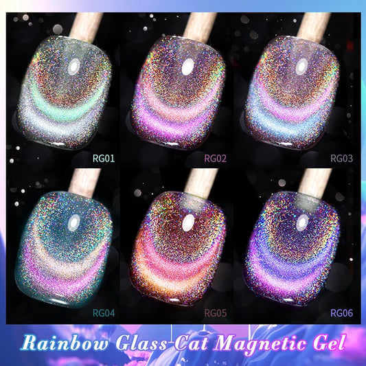 Double Light Gel Nail Polish Rainbow Glass