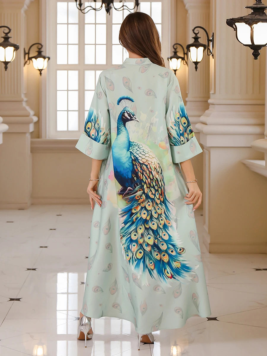 Embroidered Elegant Long Sleeve Dress