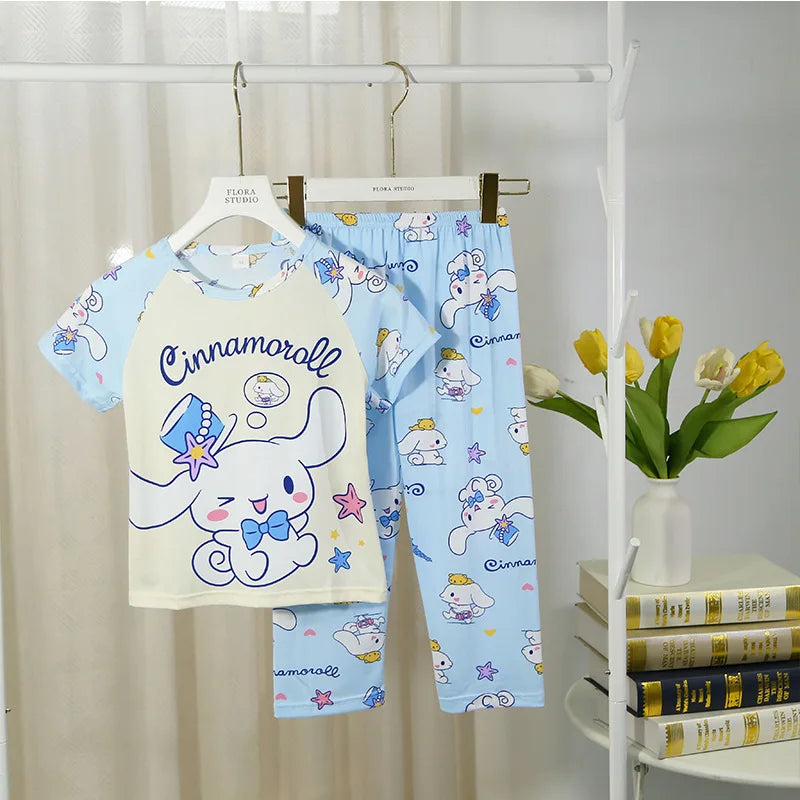 Girls Short Sleeve Pajamas