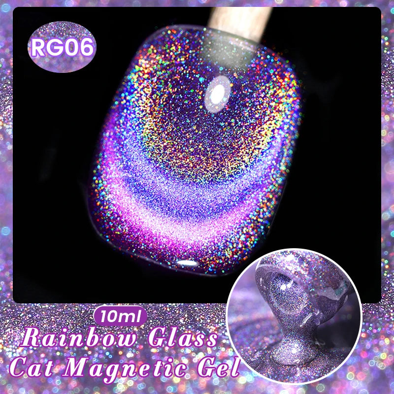 Double Light Gel Nail Polish Rainbow Glass