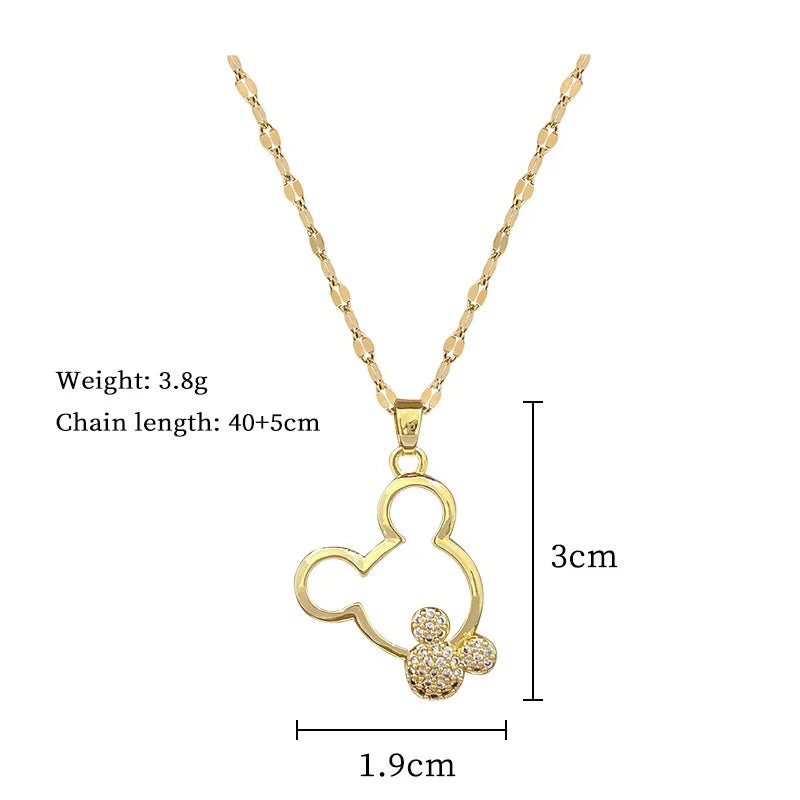 Mickey Mouse Stainless Steel Necklace