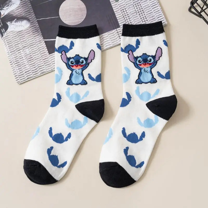 New Disney Anime Cartoon Kawaii Stitch socks