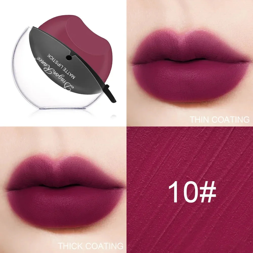 Moisturizing Matte Lipstick -Lip gloss Waterproof non-stick cup