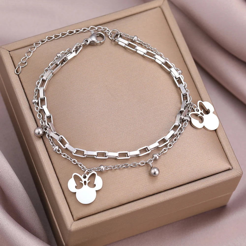 Mini Mouse Stainless Steel Bracelets