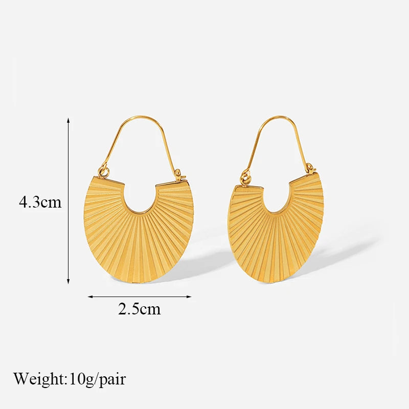 Stainless Steel Metal Drop Earrings For Women