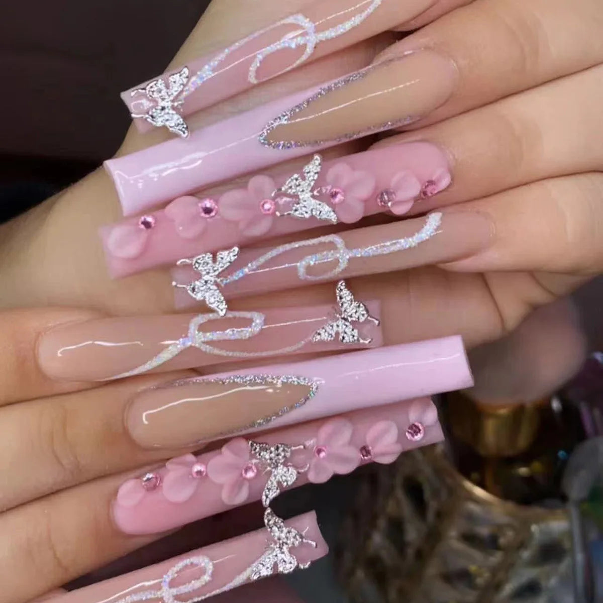 24Pcs Long Ballet False Nails