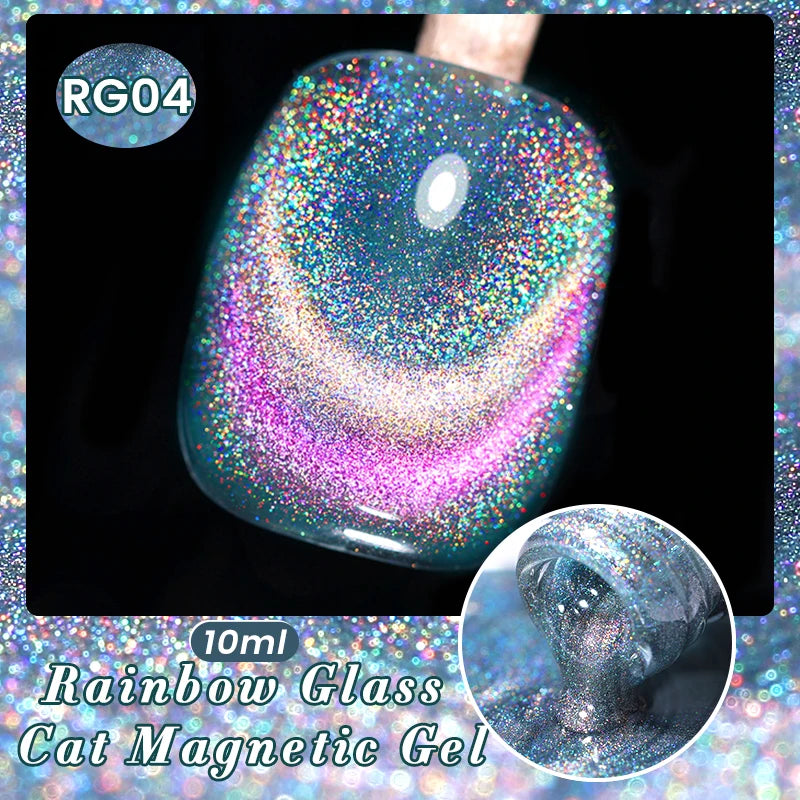 Double Light Gel Nail Polish Rainbow Glass