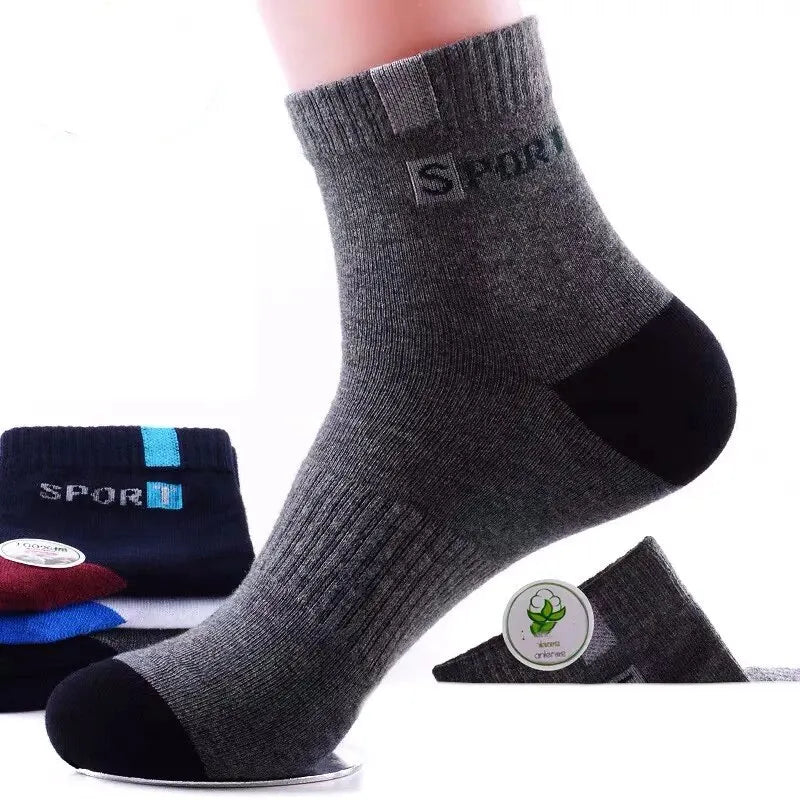 5Pairs Breathable Cotton Sports  Socks