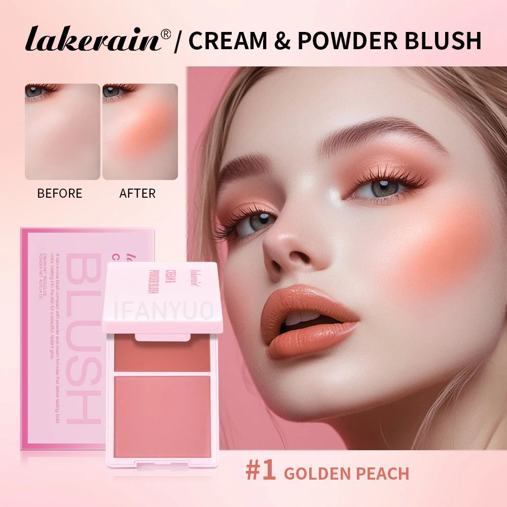 Creme & Powder Blush Long Wearing Matte Moisturizing