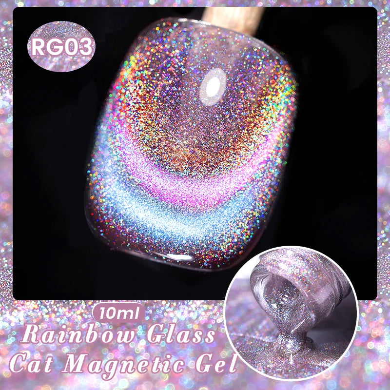 Double Light Gel Nail Polish Rainbow Glass