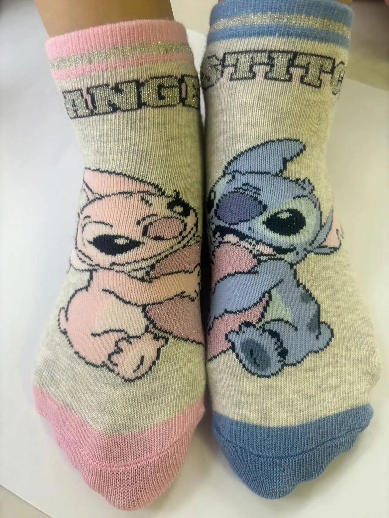 5pairs Disney Anime Stitch women Sock