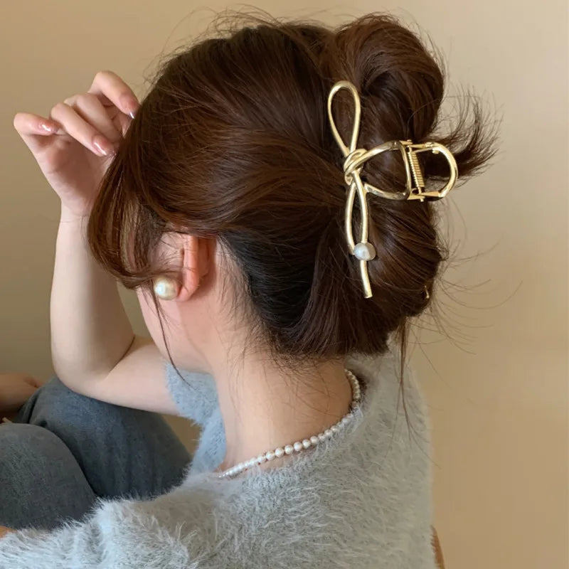 Vintage Ribbon Bow Hair Claws