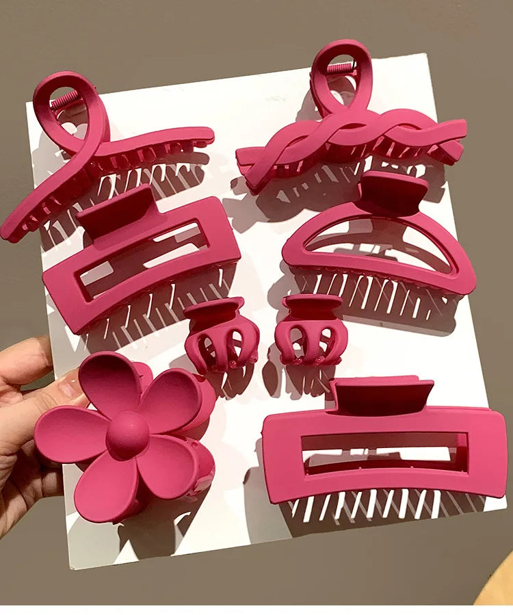 Set of 8 Plastic Hair Clip