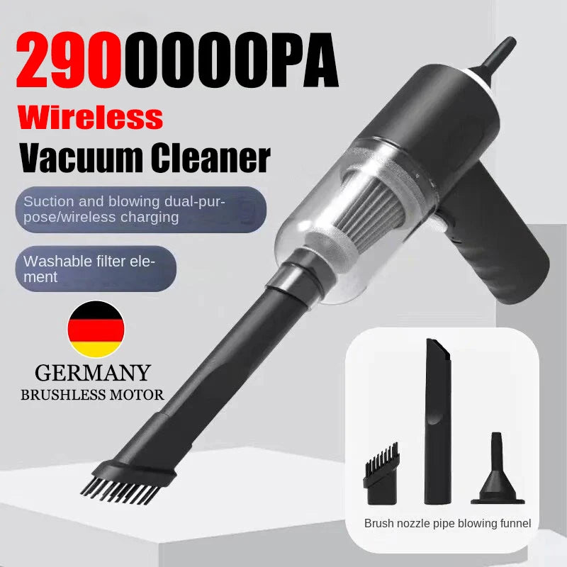 Wireless Vacuum Cleaner 120W 2900000PA High Power Powerful 2 In 1 Wet And Dry