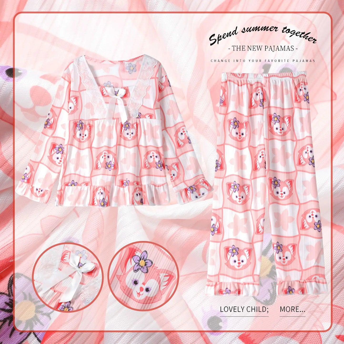 Unique Elegant Long wear Pajama Set for Girls