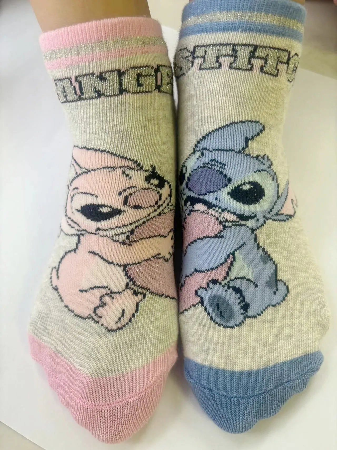 5pairs Disney Anime Stitch women Sock