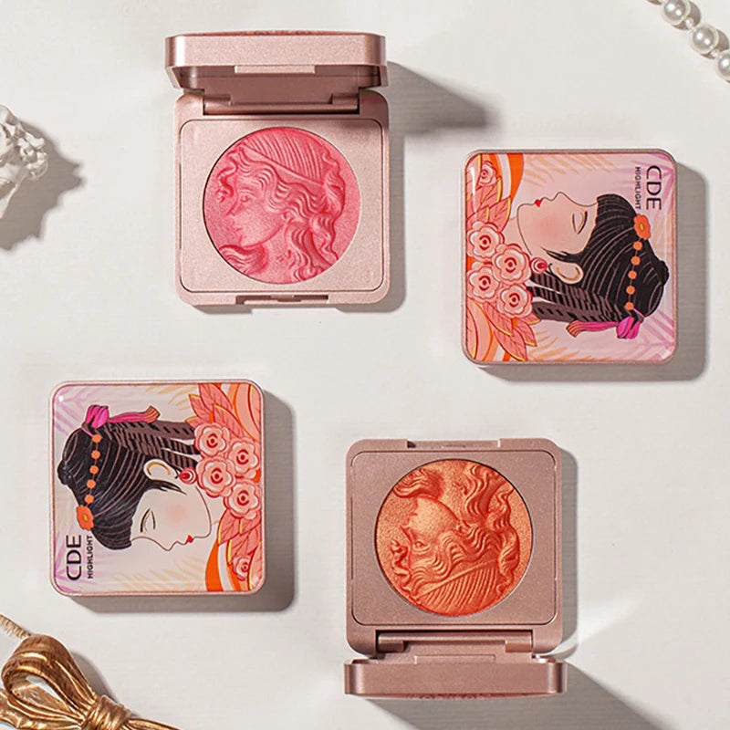 3D Highlighter Embossed Blush Palette