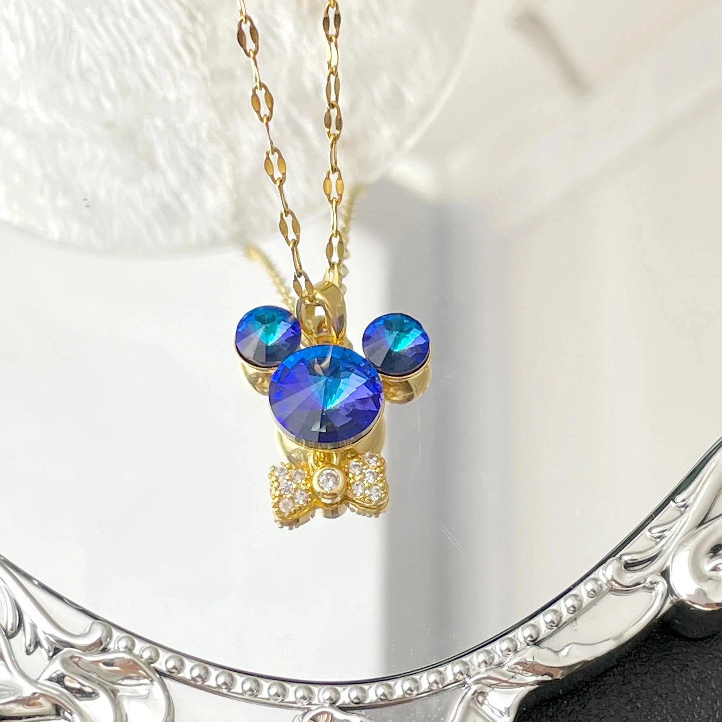 Mickey Mouse Studded with Zircon Necklace