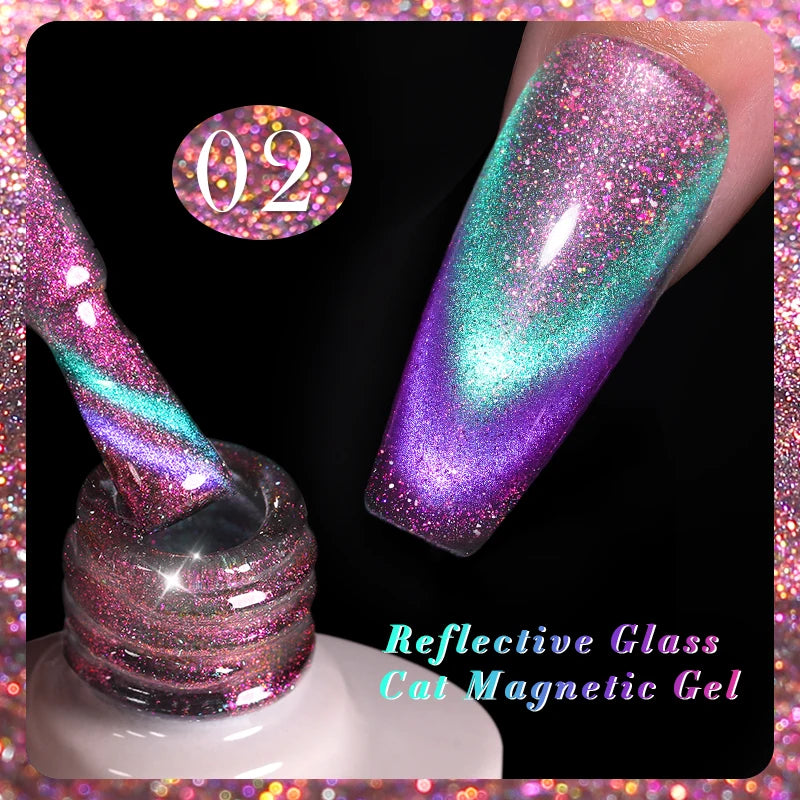 Double Light Gel Nail Polish Rainbow Glass